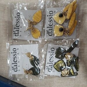 Lot of 4 d'alessio Vintage Earrings.